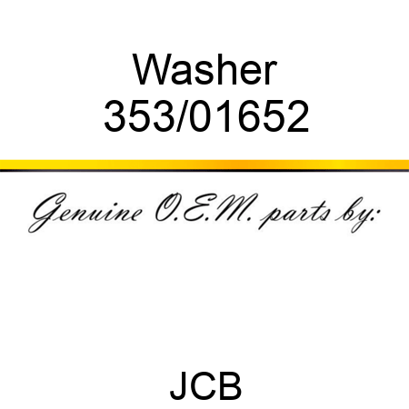 Washer 353/01652