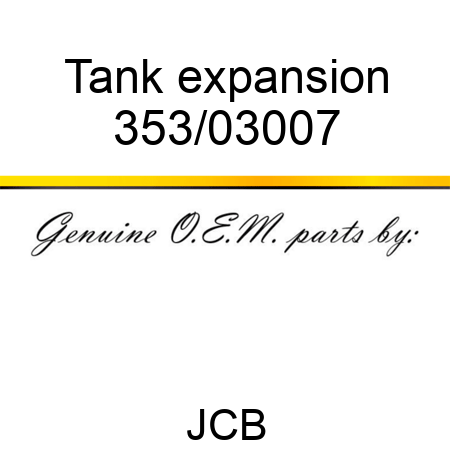 Tank, expansion 353/03007