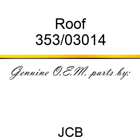Roof 353/03014