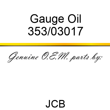 Gauge, Oil 353/03017