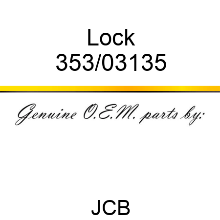 Lock 353/03135