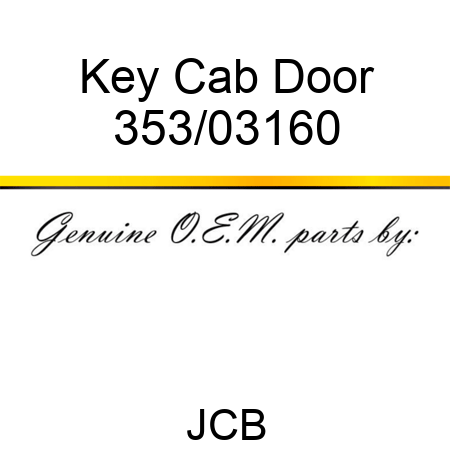 Key, Cab Door 353/03160