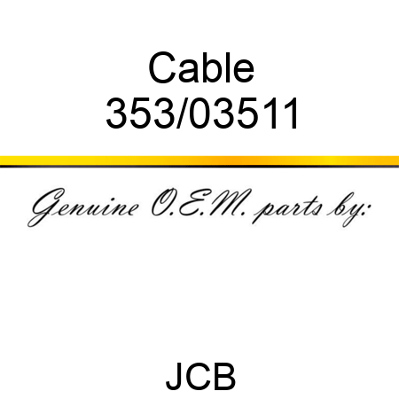 Cable 353/03511