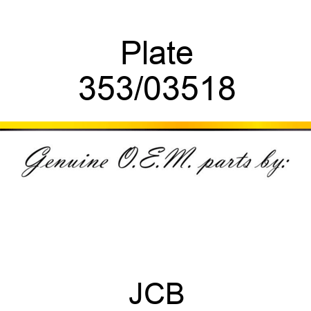 Plate 353/03518