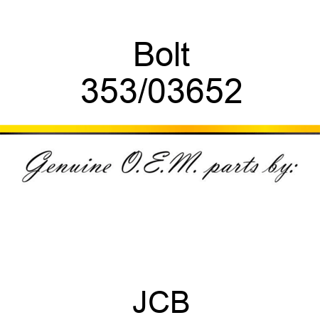 Bolt 353/03652