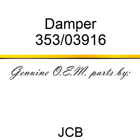 Damper 353/03916