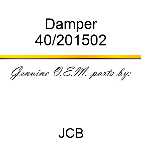 Damper 40/201502