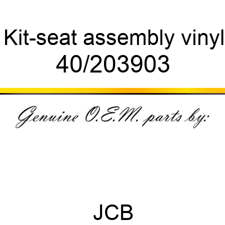 Kit-seat assembly, vinyl 40/203903