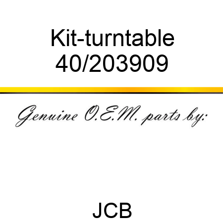 Kit-turntable 40/203909