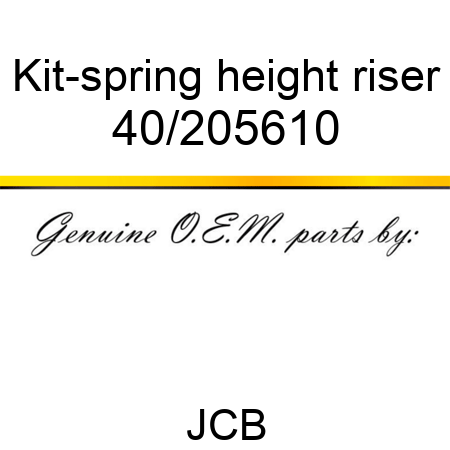 Kit-spring, height riser 40/205610