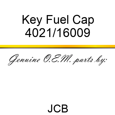 Key, Fuel Cap 4021/16009