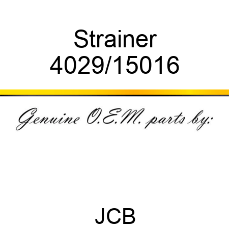 Strainer 4029/15016