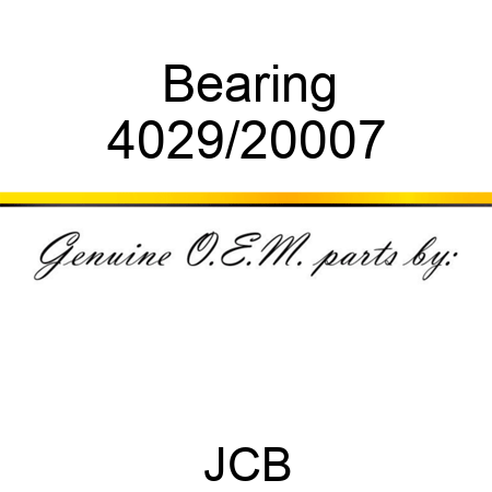 Bearing 4029/20007