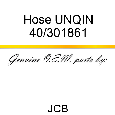 Hose, UNQIN 40/301861