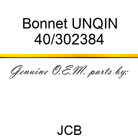 Bonnet, UNQIN 40/302384