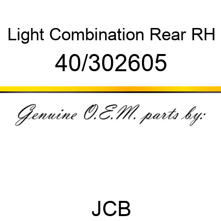 Light, Combination Rear, RH 40/302605