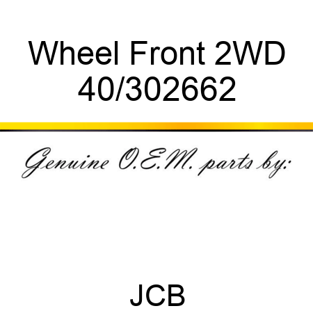 Wheel, Front 2WD 40/302662