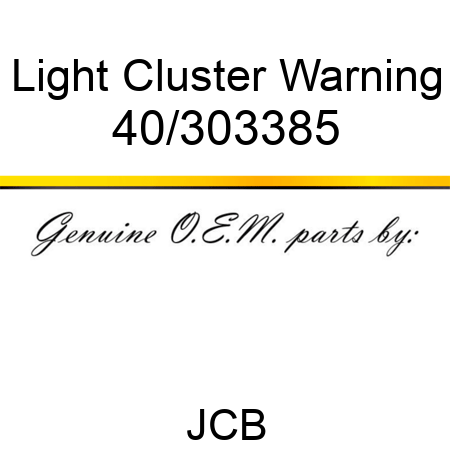 Light, Cluster, Warning 40/303385