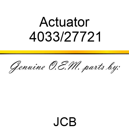 Actuator 4033/27721