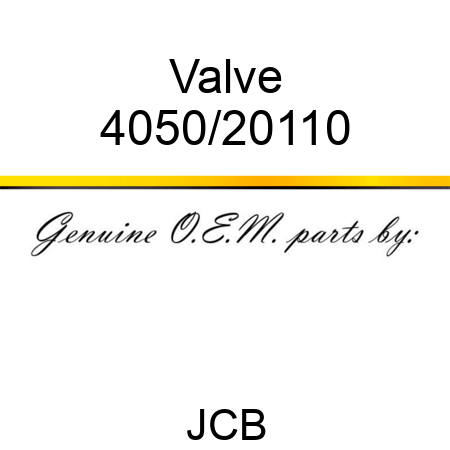 Valve 4050/20110