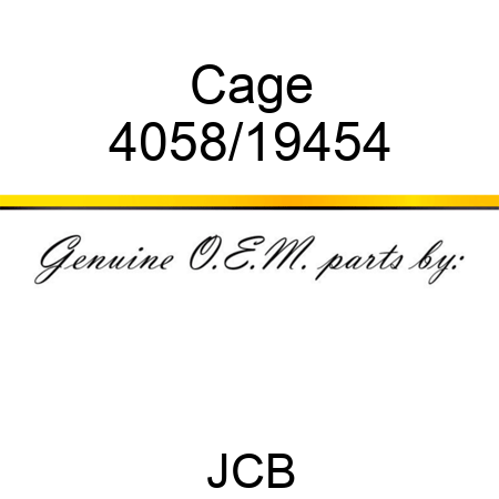 Cage 4058/19454