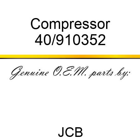 Compressor 40/910352
