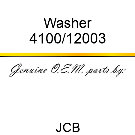 Washer 4100/12003