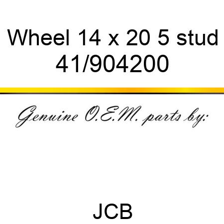 Wheel, 14 x 20, 5 stud 41/904200