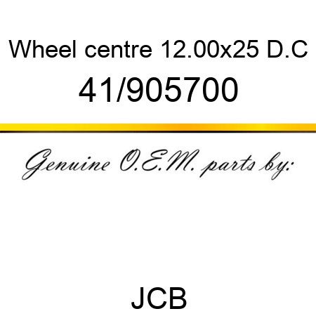 Wheel, centre, 12.00x25 D.C 41/905700