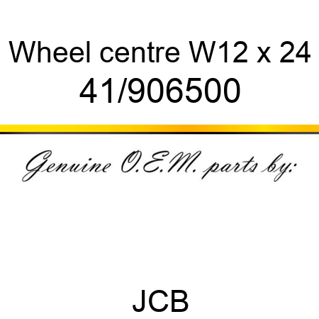 Wheel, centre, W12 x 24 41/906500