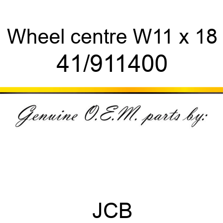 Wheel, centre, W11 x 18 41/911400