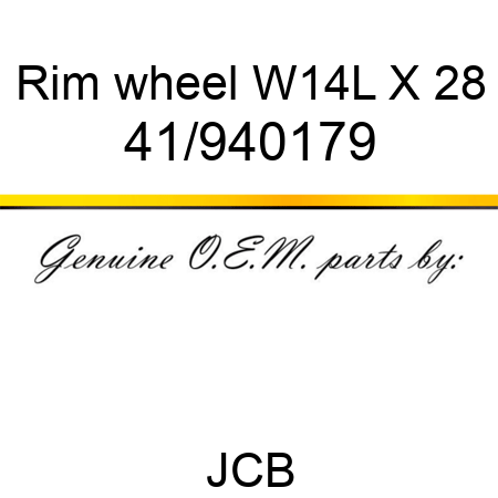 Rim, wheel W14L X 28 41/940179