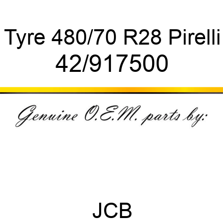 Tyre, 480/70 R28, Pirelli 42/917500
