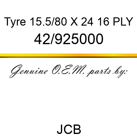 Tyre, 15.5/80 X 24 16 PLY 42/925000