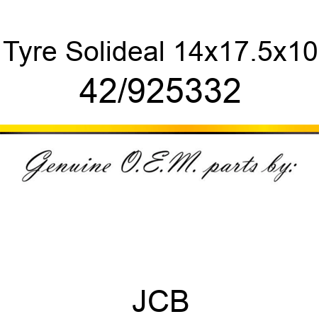 Tyre, Solideal 14x17.5x10 42/925332