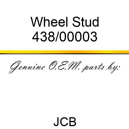 Wheel, Stud 438/00003