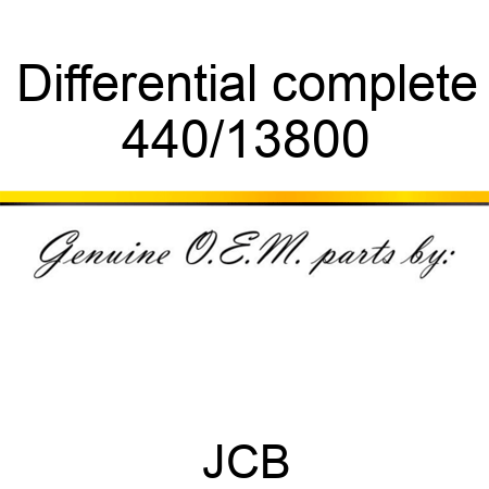 Differential, complete 440/13800