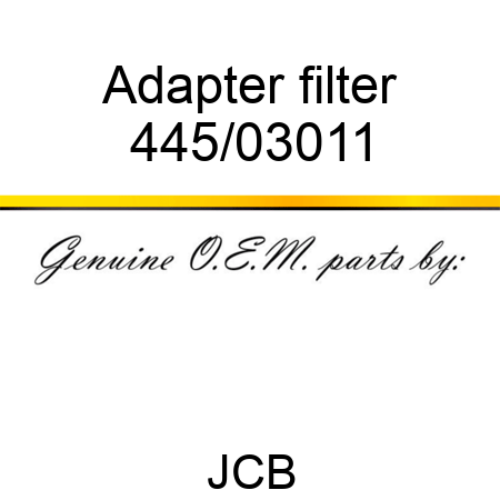 Adapter, filter 445/03011