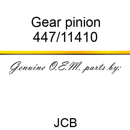 Gear, pinion 447/11410