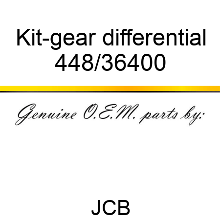 Kit-gear, differential 448/36400
