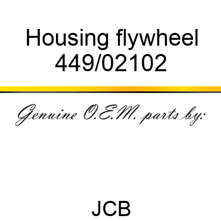 Housing, flywheel 449/02102