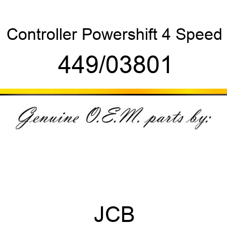 Controller, Powershift, 4 Speed 449/03801