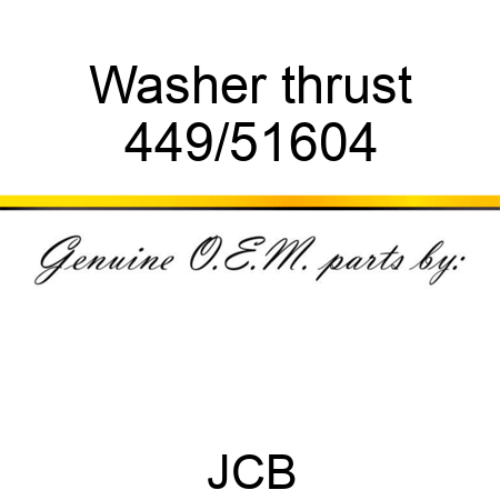 Washer, thrust 449/51604