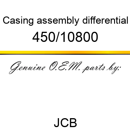 Casing, assembly, differential 450/10800