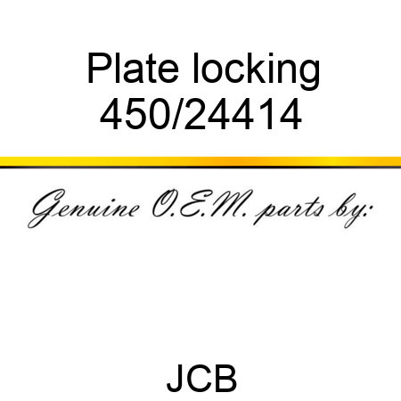 Plate, locking 450/24414
