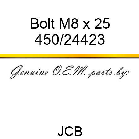 Bolt, M8 x 25 450/24423