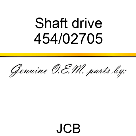 Shaft, drive 454/02705