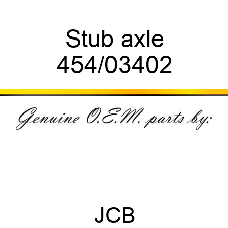 Stub, axle 454/03402