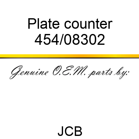 Plate, counter 454/08302