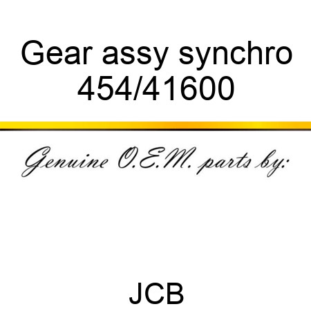 Gear, assy synchro 454/41600
